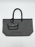 Goyard Patterned Tote with Black Trim