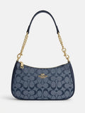 Coach Blue Signature Shoulder Bag