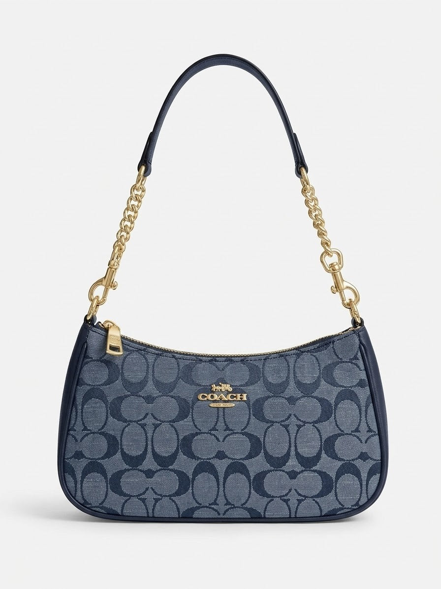 Coach Blue Signature Shoulder Bag