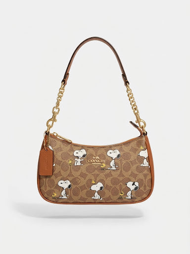 Coach × Peanuts Snoopy Signature Shoulder Bag