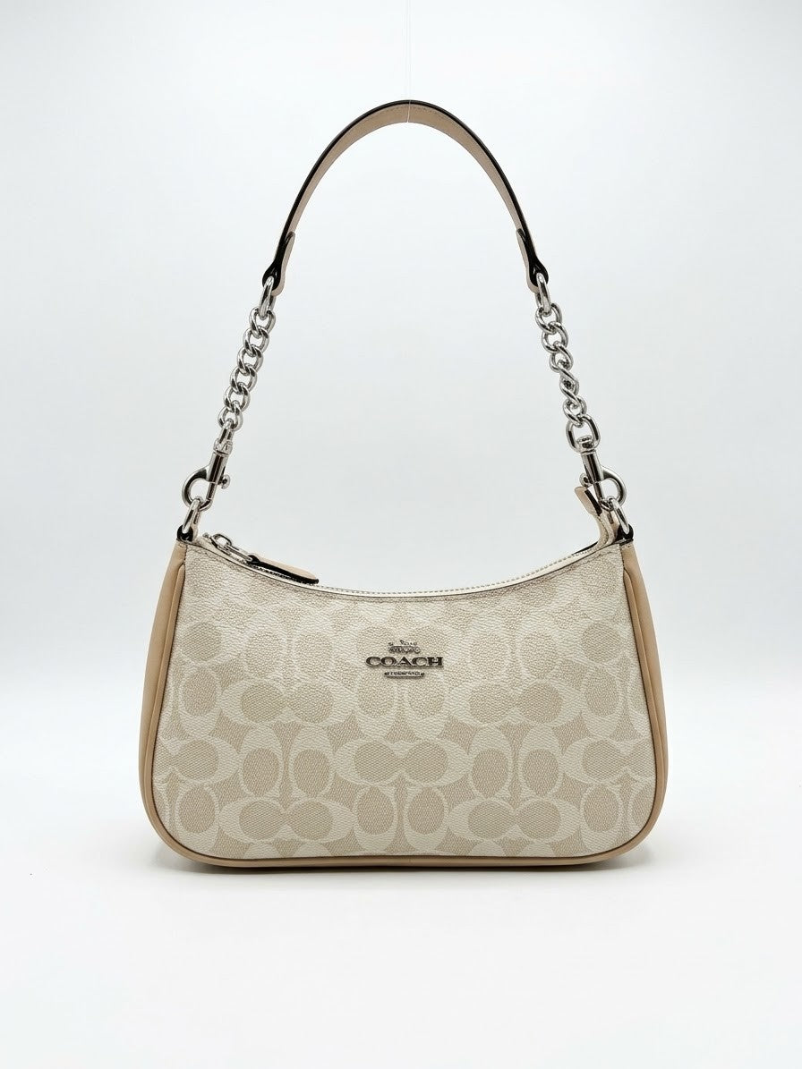 Coach Cream Signature Shoulder Bag, New Without Tags